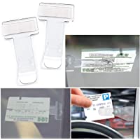 Los mejores  - MYNC – Soporte para enganchar el ticket de aparcamiento en el parabrisas-la ventana en forma de T - Transparente - Para…